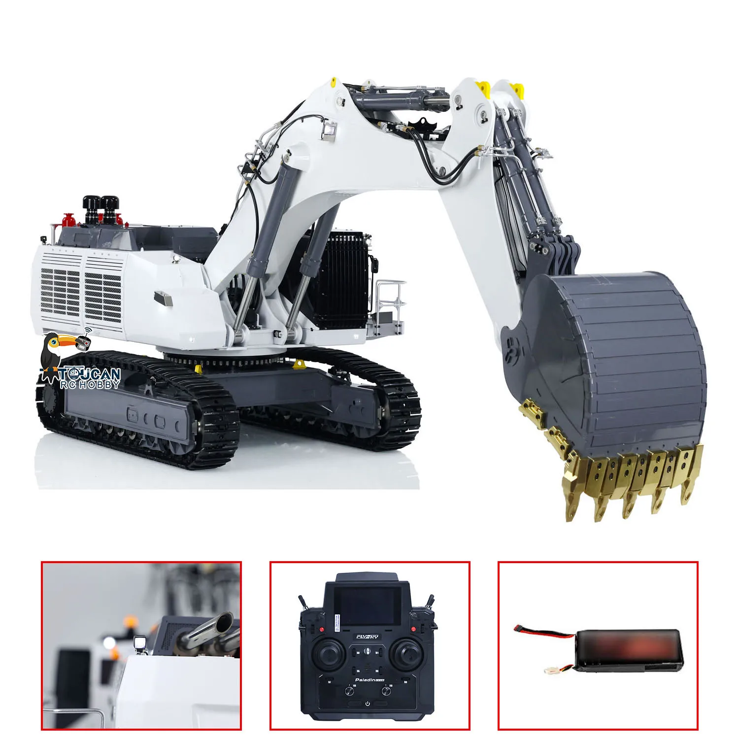 LESU AOUE 9150 RC Hydraulic Excavator Double Pump 1/14 Metal RTR Remote Control Digger PL18EV LITE Light System Model Toy Toucan