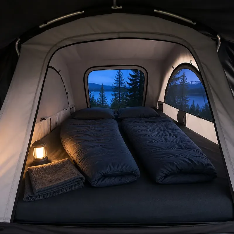 OEM Outdoor 1-3 Person 420D Polyester Oxford Off-road Travelling Foldable Car Truck Camping Soft Shell Roof Top Tent
