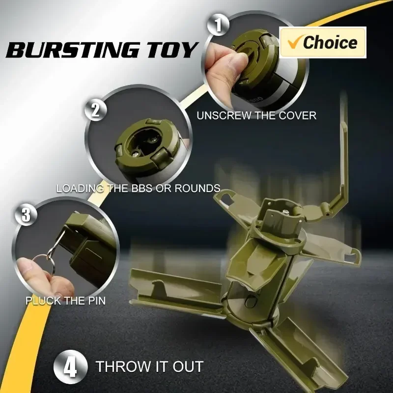 

Тактическая модель дымовой гранаты M18 Burst Mine, водяная бомба, граната, прыгающая дымовая граната, модель гранаты для страйкбола для детей