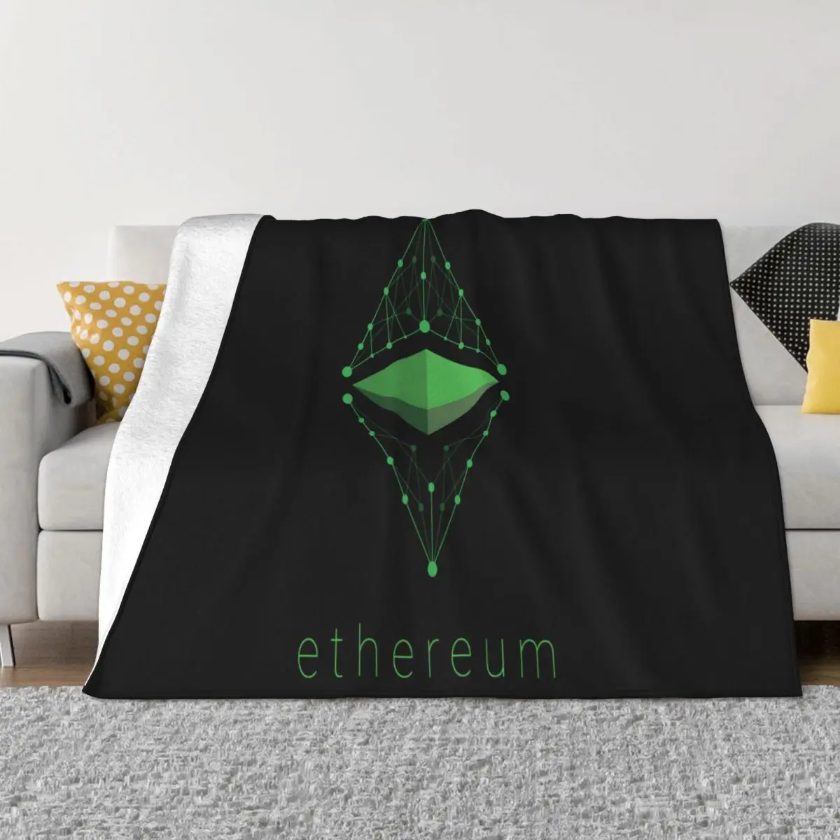 Funny Ethereum Cryptocurrency Logo O' Design Men's Clothing 100 Cotton New Throw Blanket