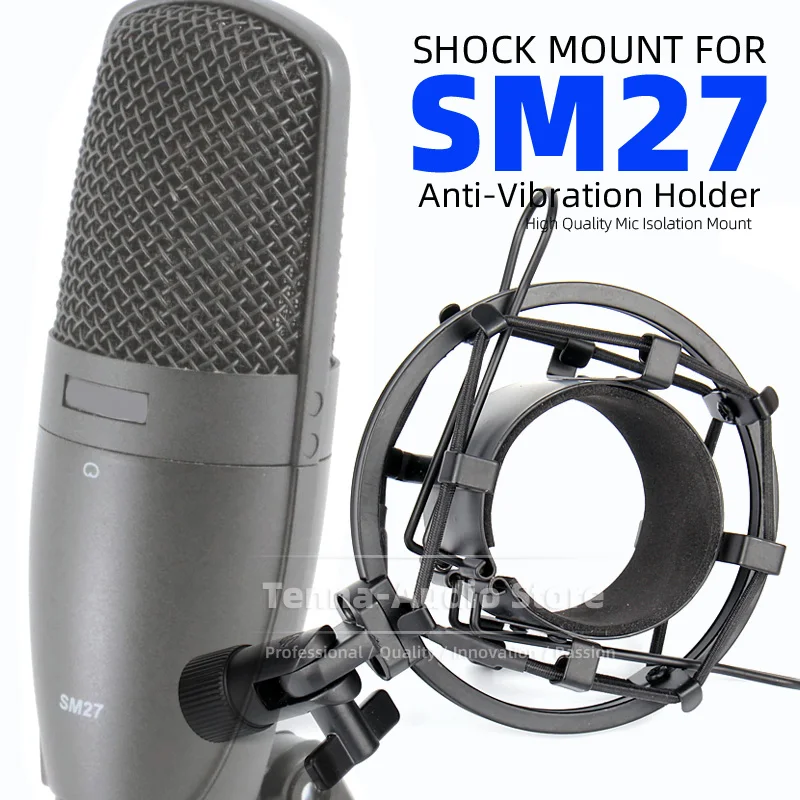 Compatible With Shure SM 27 SM27 Isolation Shock Mount Shockproof Stand Mic Holder Spider Recording Microphone Anti Vibrate Clip