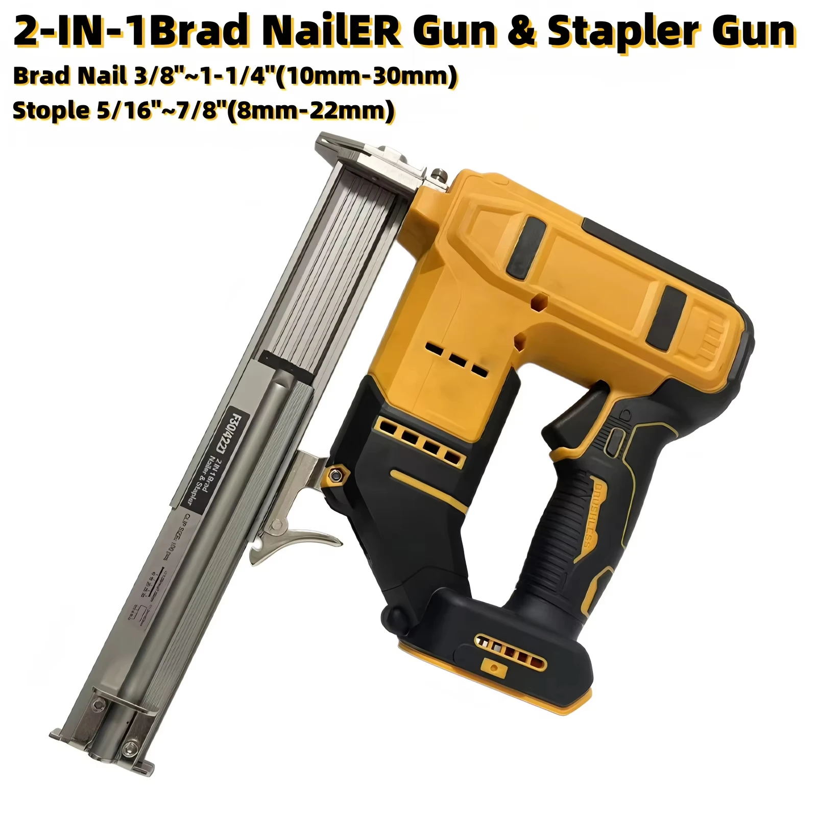 2-IN-1 브러시리스 무선 브래드 네일건 직선 및 N - Nail Gun Brad 리뷰 및 가격