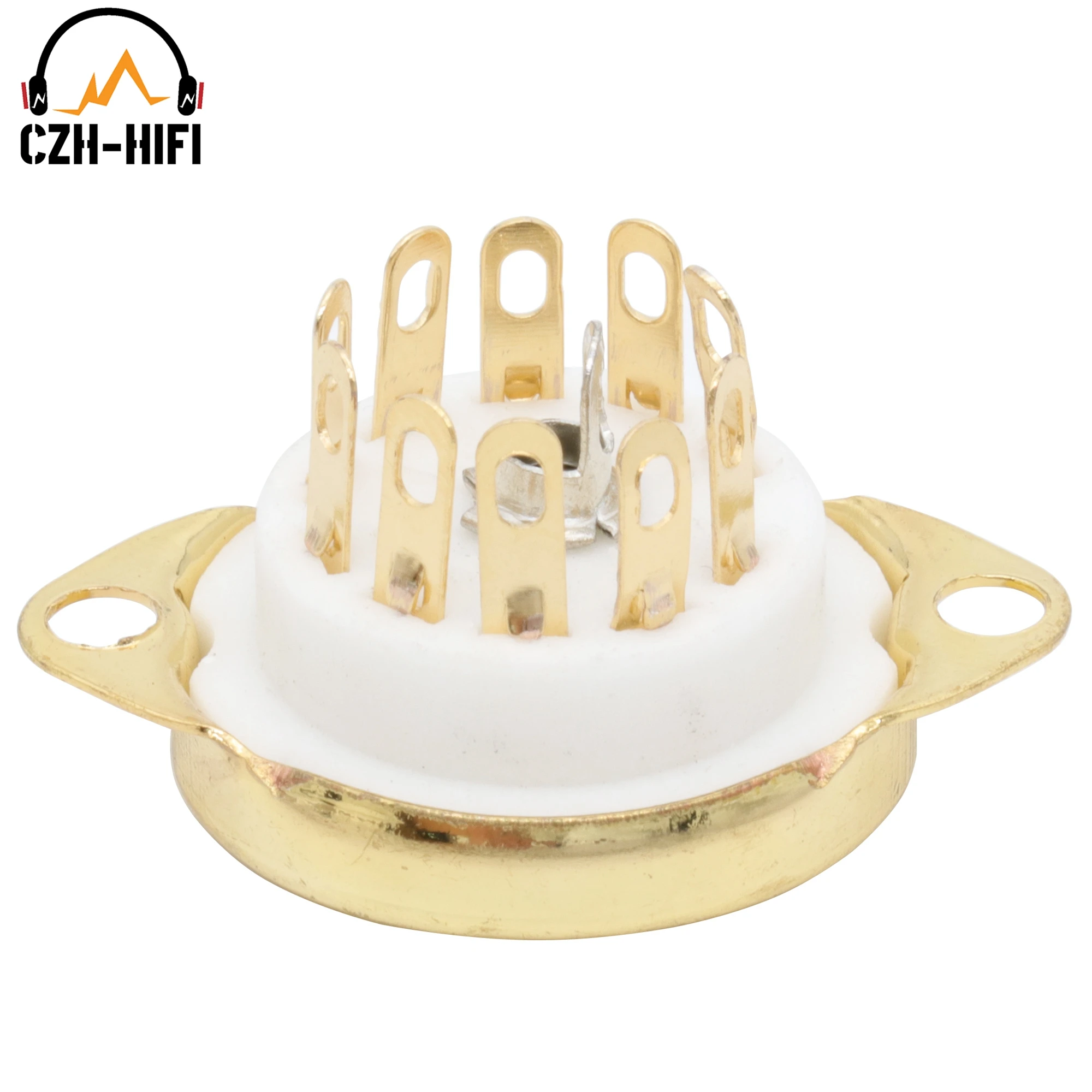 10 Uds. Base de válvula de electrones de enchufe de tubo de cerámica de 10 pines para amplificador de Audio Vintage 6X9 6U9 6AF9 6AB9 proyecto HIFI DIY