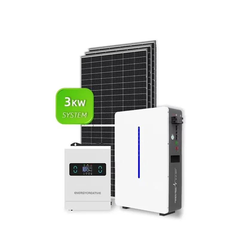 

Гибридная солнечная система EnergyCreative 3 кВт с инвертором, аккумулятором LiFePO4 5 кВт·ч и контроллером MPPT для домашнего использования