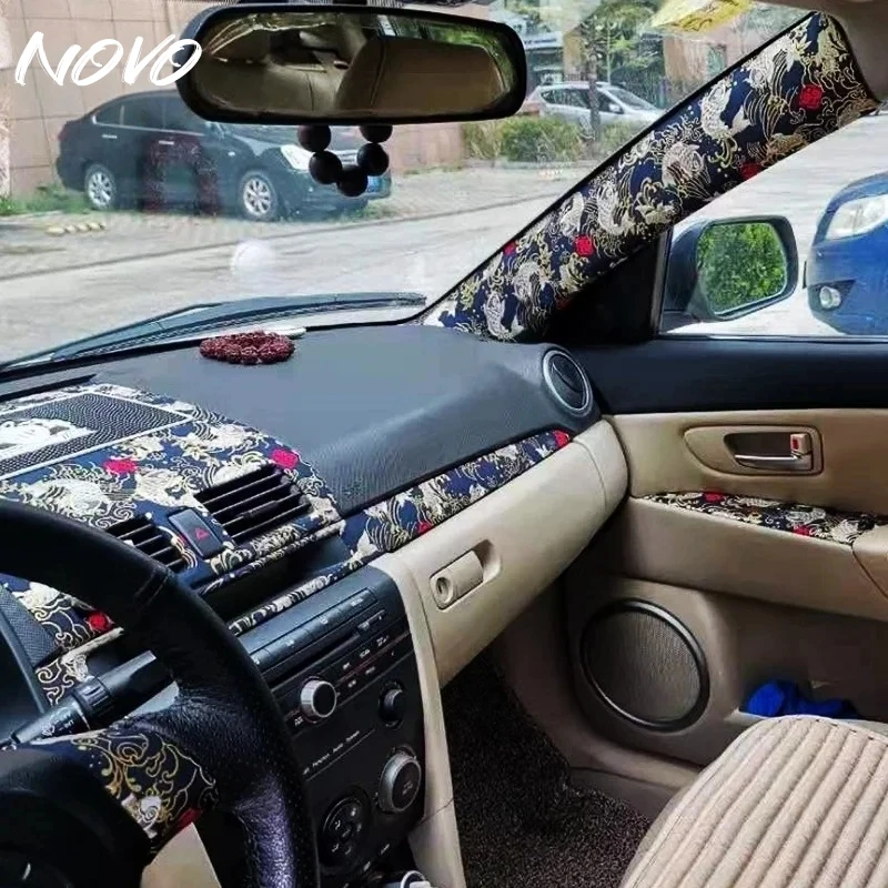 

Self Adhesive PU Leather Patch for Auto Dashboard Door Panels AB Pillar Renovation Leather Stickers Home Decor Furniture DIY