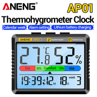 Digital Thermometer Hygrometer Indoor Room Temperature Humidity Meter Alarm Clock Weather Station Air Hygrometer  humidity meter