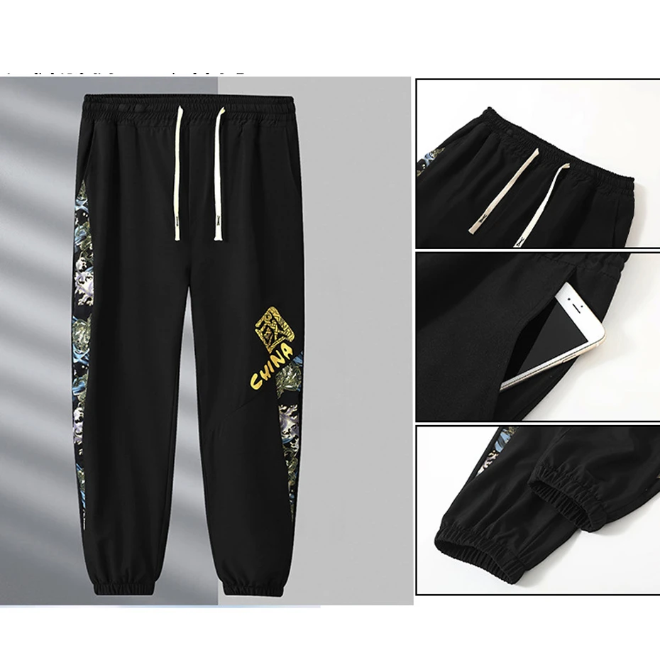 Jogger Pants Men 12XL Plus Size Sweatpants Stretch Waist Fashion Casual Spring Summer Pants Male Big Size 12XL
