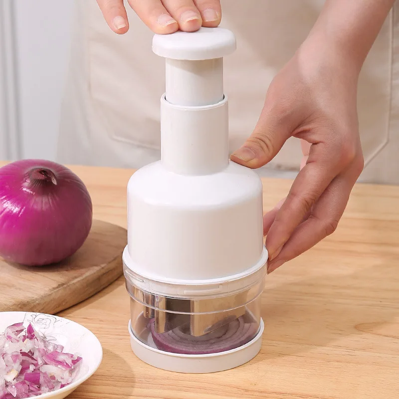 

Hand Onion Chopper Garlic Crusher Pressing Manual Food Chopper Slicer Dicer Mixer Kitchen Vegetable Slicer Peeler Cutter Tools