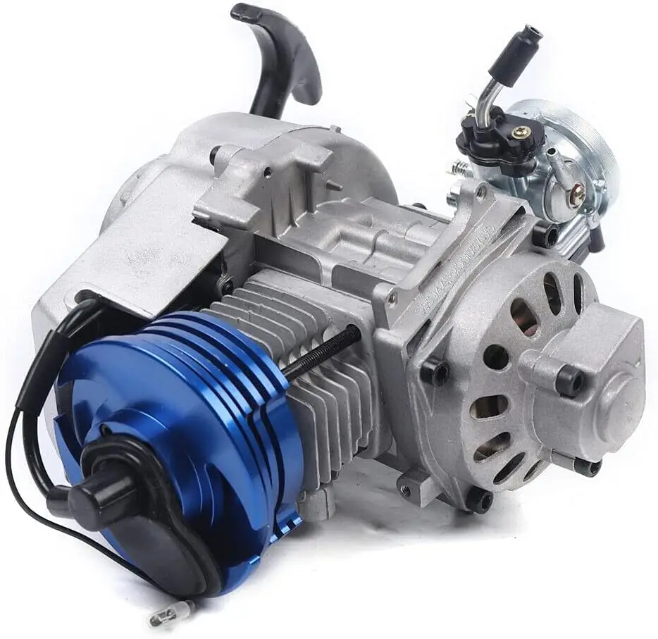 49CC Racing Engine Set 2 Stroke 1.8kw 11000rmp High Performance Single Cylinder Motor with 6 Teeth 25h Sprocket