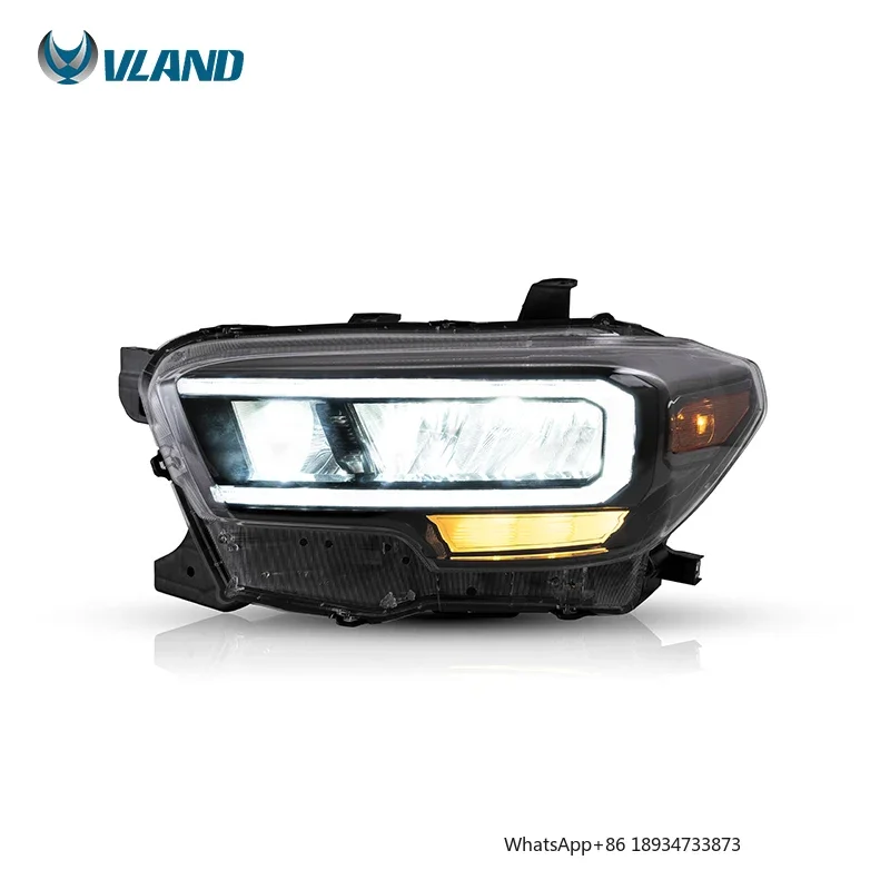 

VLAND Full LED Headlights Car Head Light Lamp Assembly 2015-2017 2018 2019 2020 Front Light For Toyota Tacoma