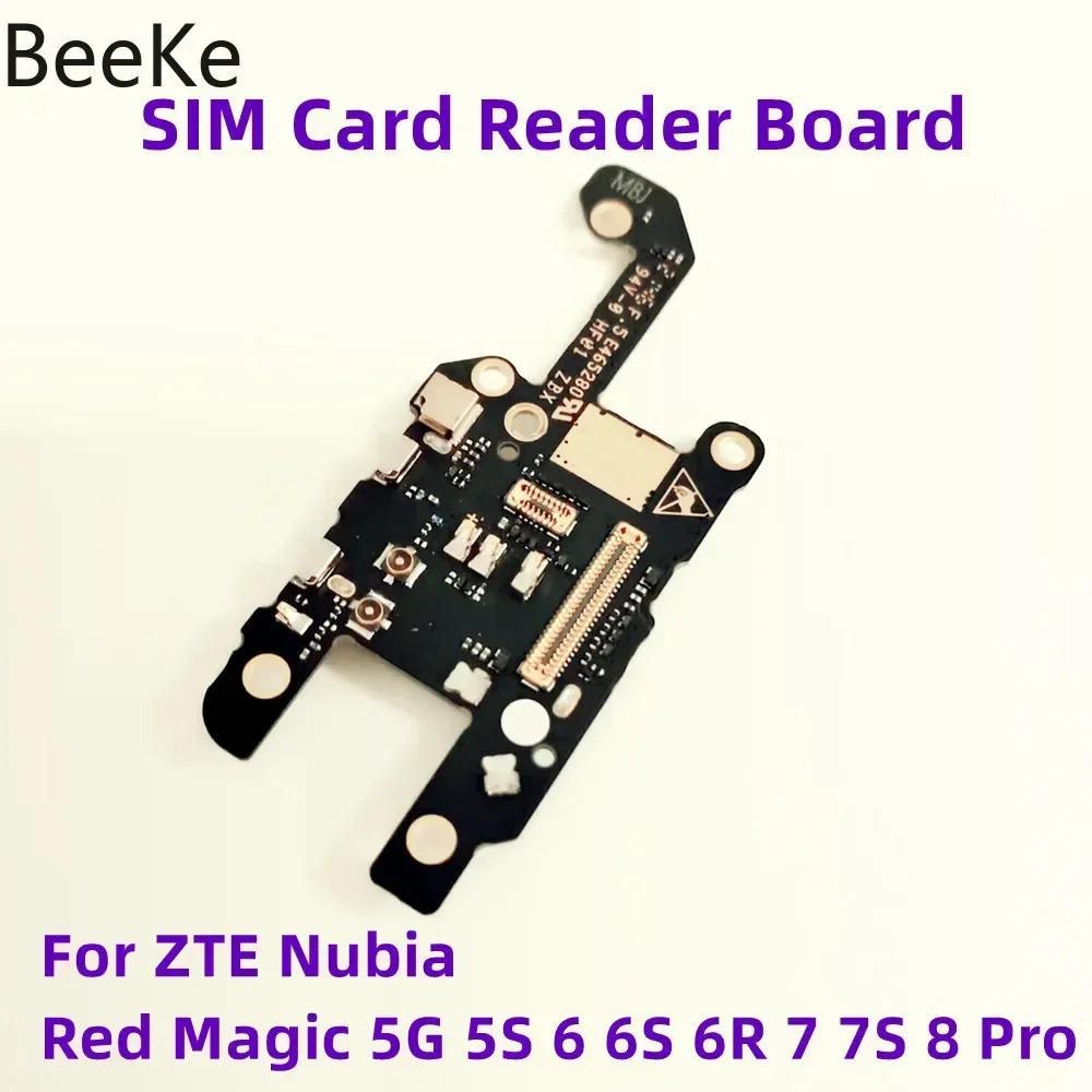 Replace Original For ZTE Nubia Red Magic 3 5G 6 6S 7 7S 8 8S 9 9S Pro Plus SIM Card Reader Slot Tray Microphone Board Flex Cable