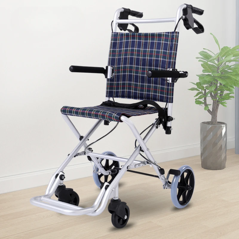 Mini Shopping Cart Walkers for The Elderly Trolley Walker Scooter Airplane Transfer Chair Foldable Lightweight Walkers for Adult