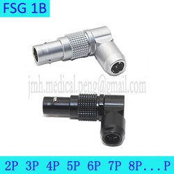 FSG 1B 2 3 4 5 6 7Pin Adjustable Right Angle Male Plug Push-pull Self-Locking Connector For Audio Video Data Signal Transmission