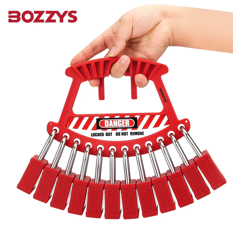 

BOZZYS Engineering Plastic Reinfored Nylon Protable Safety Padlock Caddy for LOTO Locks Visual and Storage Management BD-B41