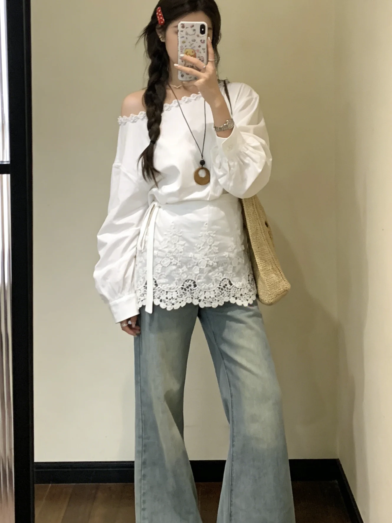 

High Waist Long Sleeve Shirt Women's Fashion Set Simple Style Summer New Arrival Two-Piece Set Trendy Breathable Commute Style