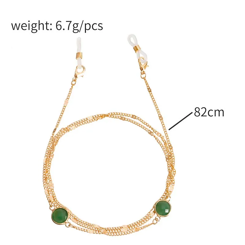 Fashion Colorful Crystal Zircon Charm Mask Holder Lanyard Beautiful Pearl Sunflower Reading Glasses Chain Jewelry for Women Gift