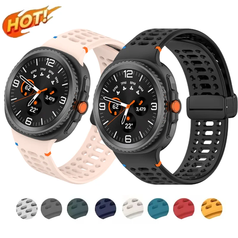 Sports Breathable Silicone Strap for Samsung Galaxy Watch 8/9 40mm 44mm8/9 Classic Adjustable Wristband correa replaceable band