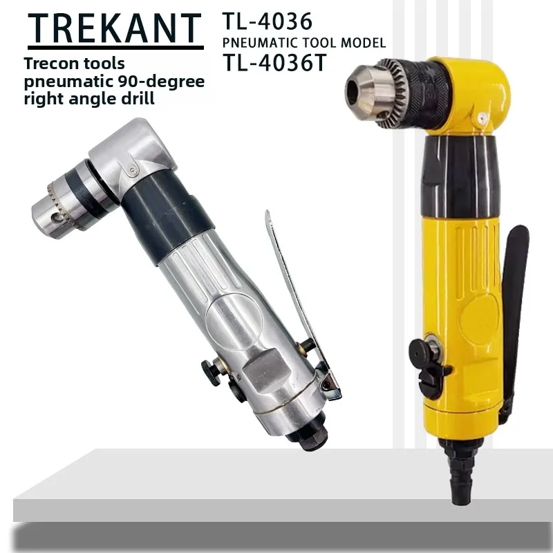 

Taiwan Trecan Tl-4036T Pneumatic 90-Degree Angle Air Drill, Air Drill Corner Drill, L-Shaped Air Drill, Dual-Direction Right Angle Drill
