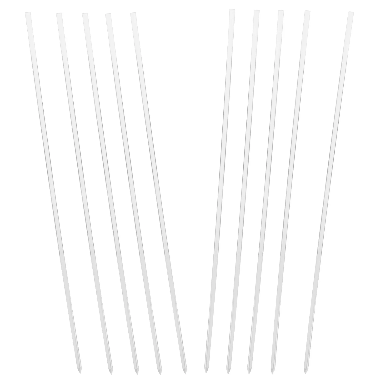 10 قطعة حصص دعم النبات 40 سنتيمتر الاكريليك واضح ل الأوركيد الطماطم الكوبية حديقة الورد داخلي في الهواء الطلق تسلق النباتات الجذعية