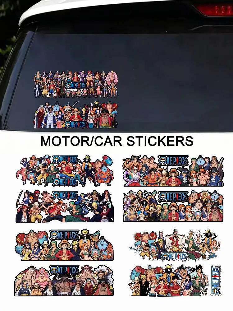 

ONE PIECE LUFFY ZORO Multi Scene Waterproof Reflective Scratch Cover Stickers Fit Auto Motorcycle Helmet Refrigerator