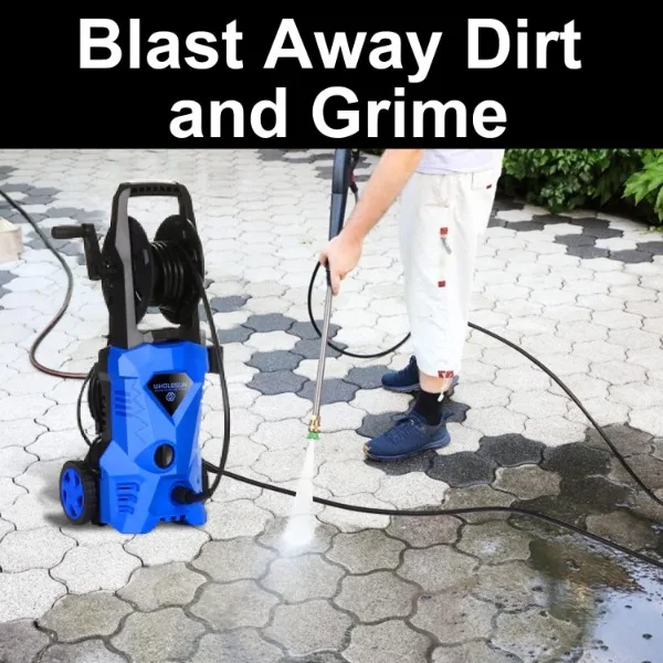 WHOLESUN 3800PSI Electric Pressure Washer 2.8GPM Power Washer 1600W High Pressure Cleaner Machine