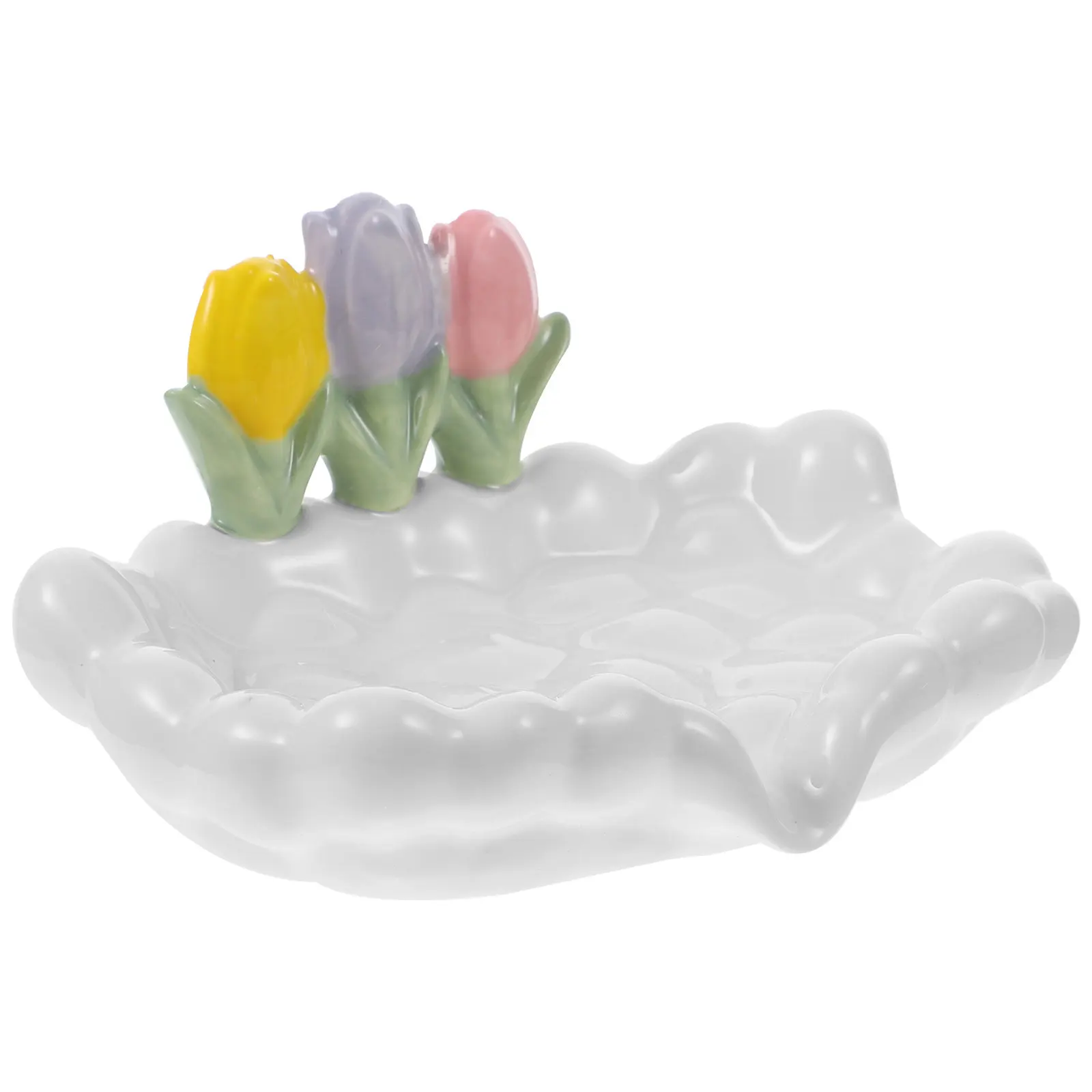 

Ceramic Soap Dish Bar Soap Holder with Drain Tray for Bathroom Shower Kitchen Counter Storage Organizer Solution