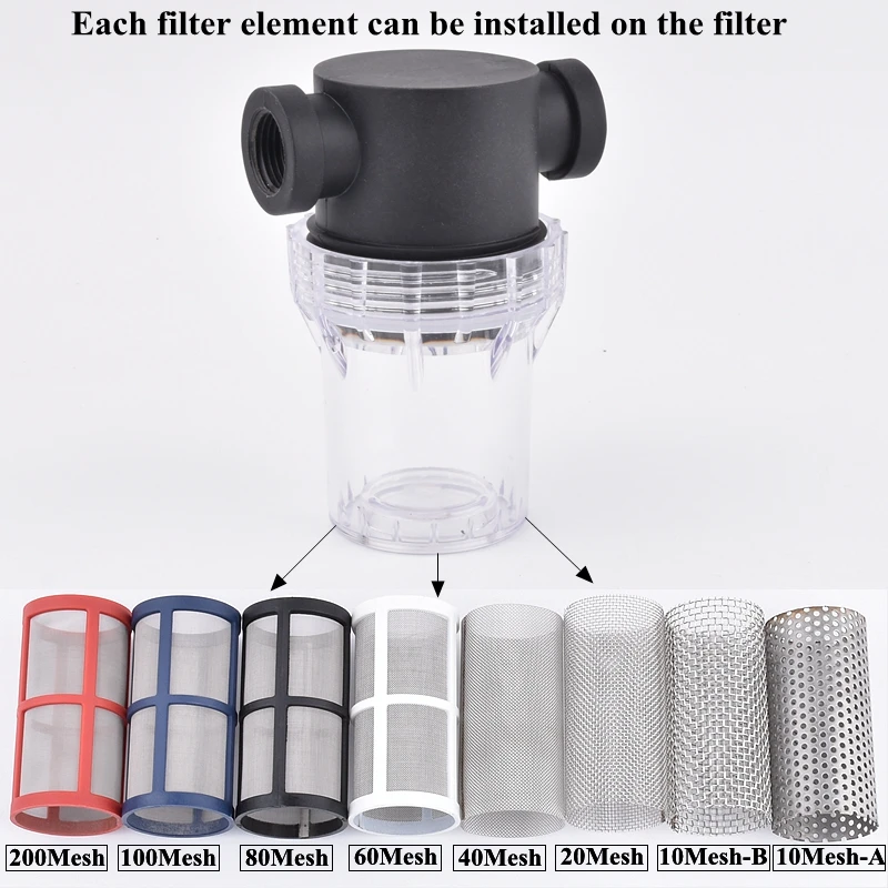 1~5Pcs 10 Mesh-200 Mesh Filter Net Garden Watering Filter Domestic Kitchen Purification Water impurities Filter Accessories