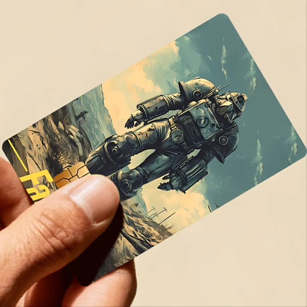 Fallout T 60 Power Armor Credit Card Sticker Bubble Free High Quality PVC Decal For EBT Debit Transit Small Chip Cards