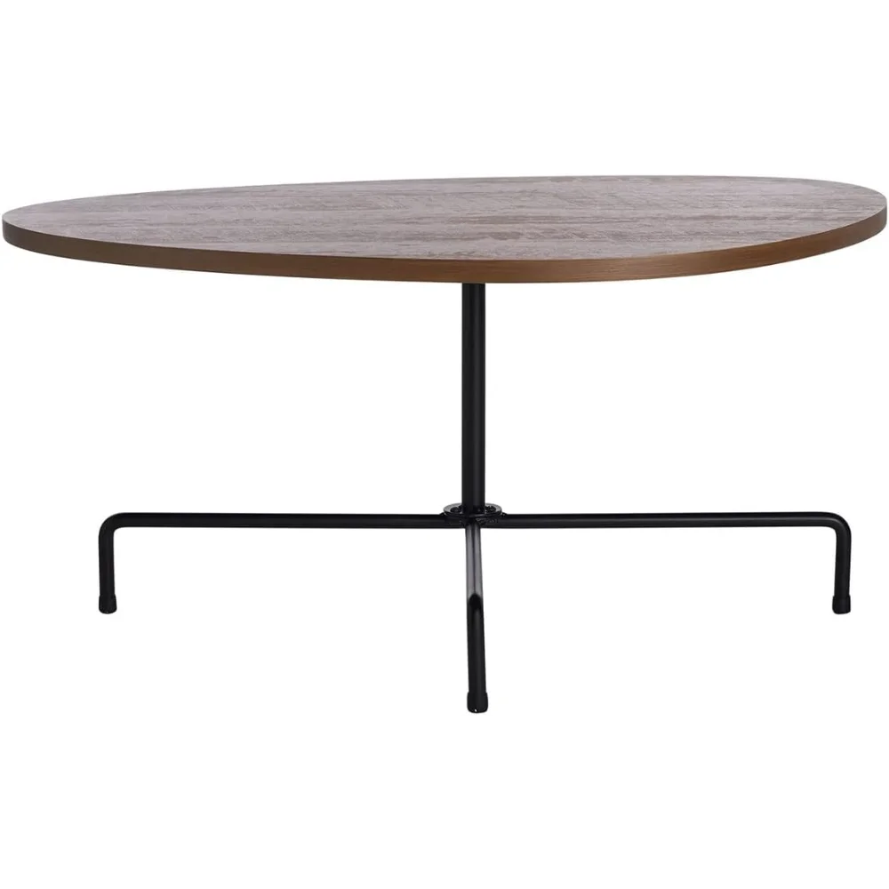 Safavieh Home Berlin Walnut and Black Tripod Coffee Table