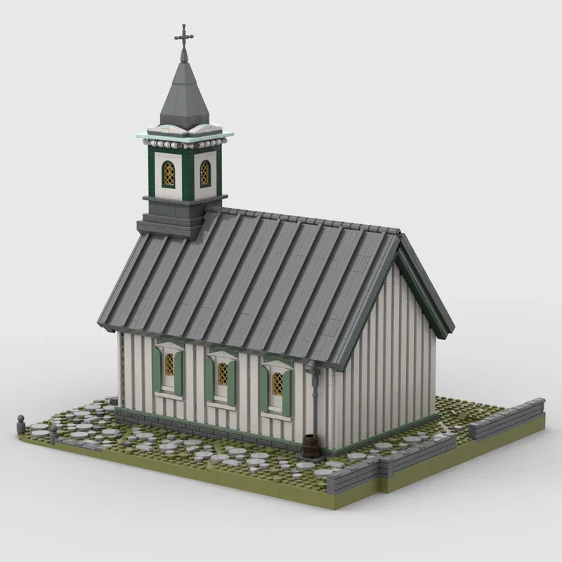2584PCS Moc Edifici modulari Islanici ingvalla Chiesa Building Blocks Assemblaggio creativo Mattoni Giocattoli Bambini presenti