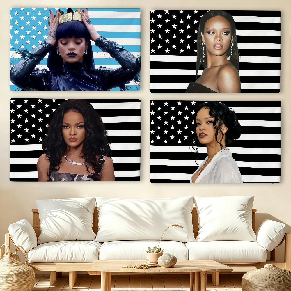 Barbadian singer R-RIHANNA flag For Living Room Home Dorm Decor Wall Outdoor Camping Party Banner Gifts