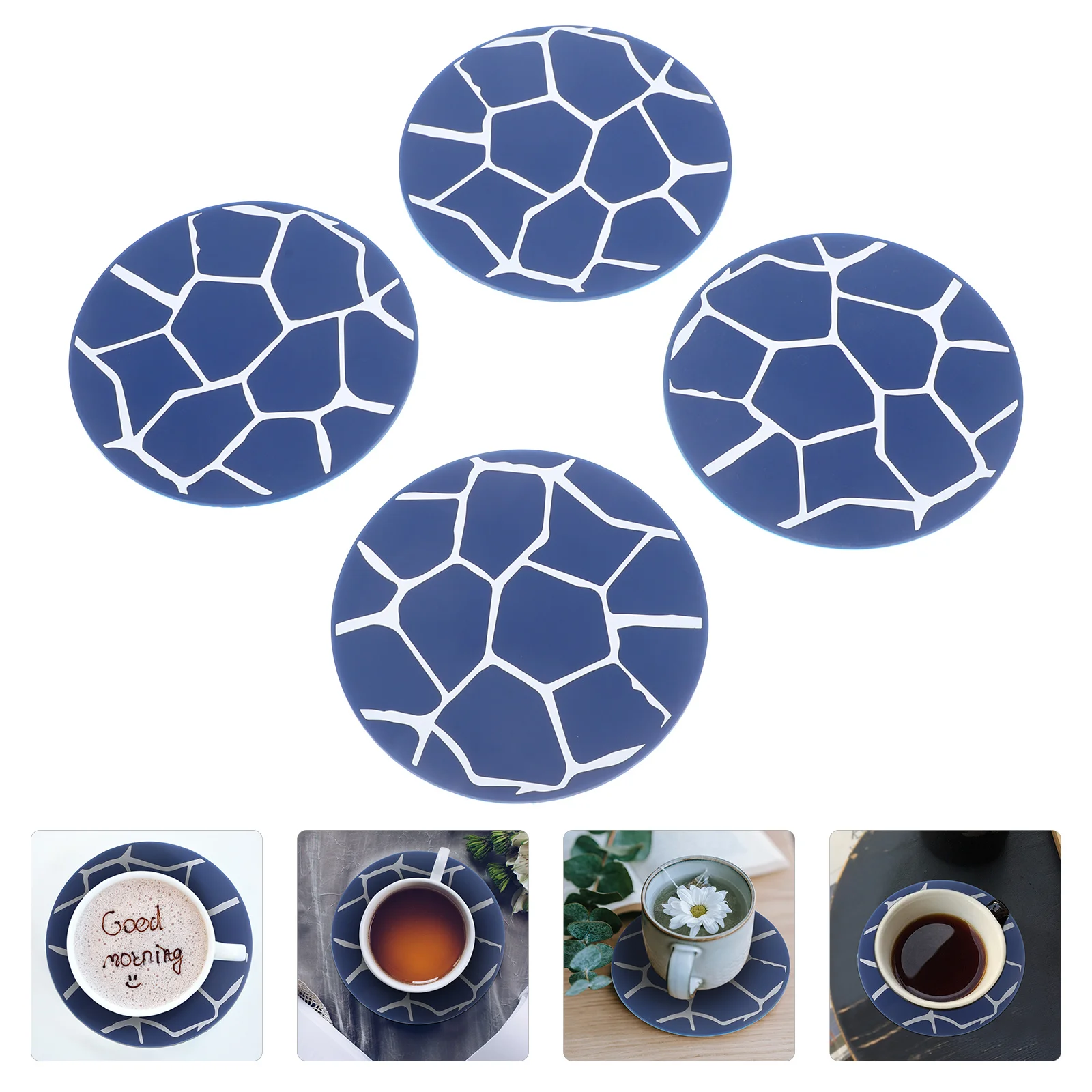 

4Pcs Silicone Anti- Pads Heat Resistant Protective Tumbler Pads for Home Kitchen Bottle Mats Practical Cup Mats