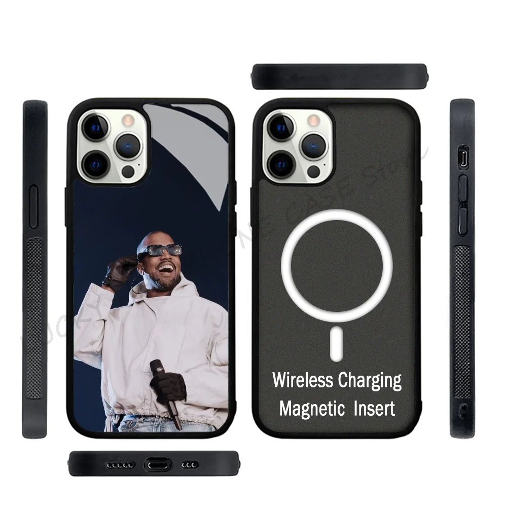 

Famous Singer Phone Case Strong Magnetic For IPhone 15 14 13 Pro Max 11 12 Mini K-Kanye West For Magsafe