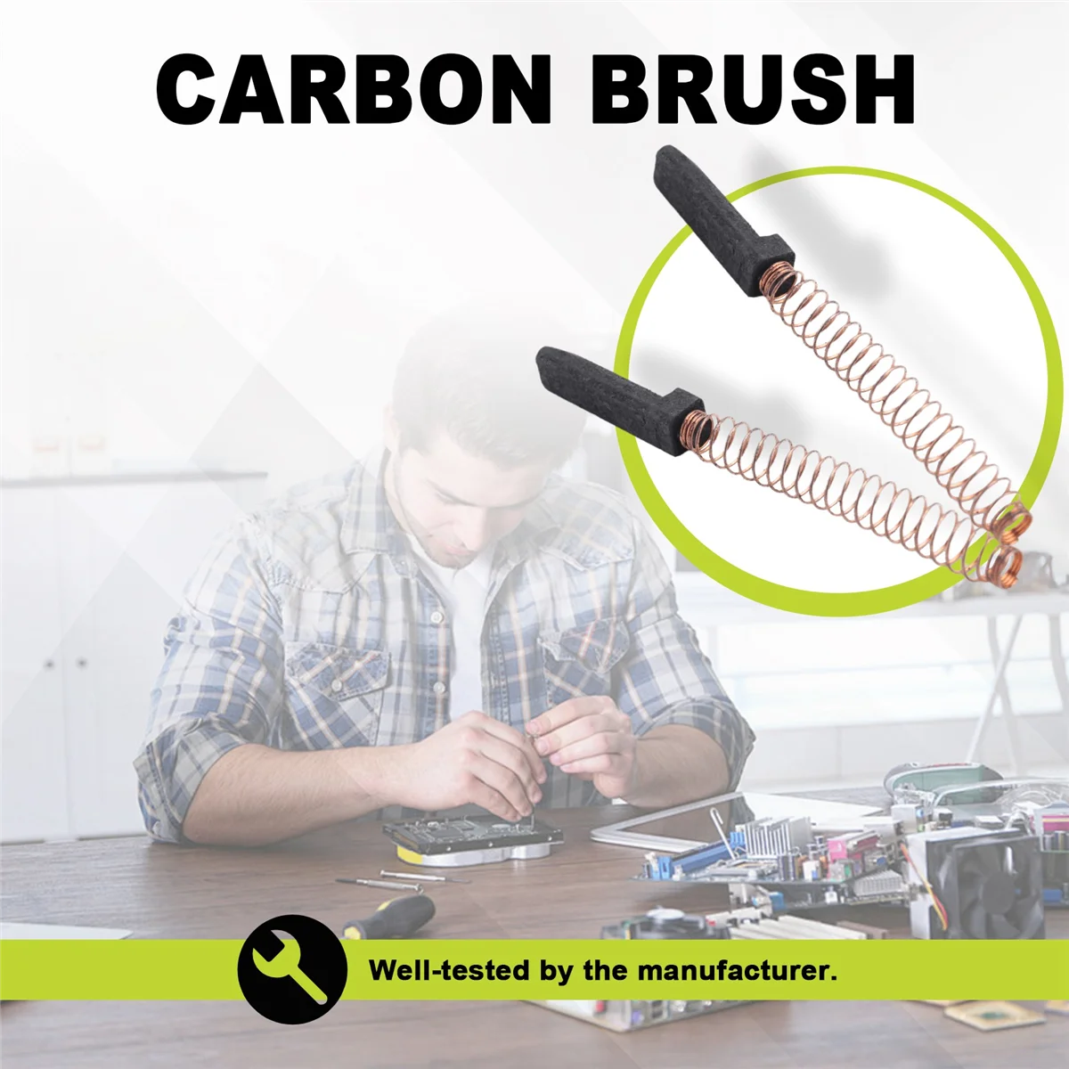 Новый W 10380496   Угольная моторная щетка для миксера Whirlpool и KitchenAid, моторная щетка, новая точка доступа 5178083 ,PS 3495098 , 12 упаковок