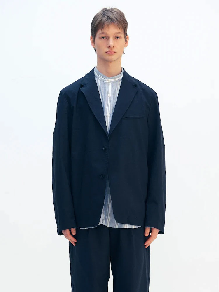 

Authentic Spring 2025 Men's Suit Sle Jaet Premium One-of-a-kind No Xiao La True Faion Urban Stand Fit Long Sve