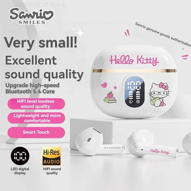 Sanrio BL48 TWS Earbuds Hello Kitty Bluetooth Earphones Cinnamoroll Wireless Headset Kuromi Sport Noise Reduction Game Headphone