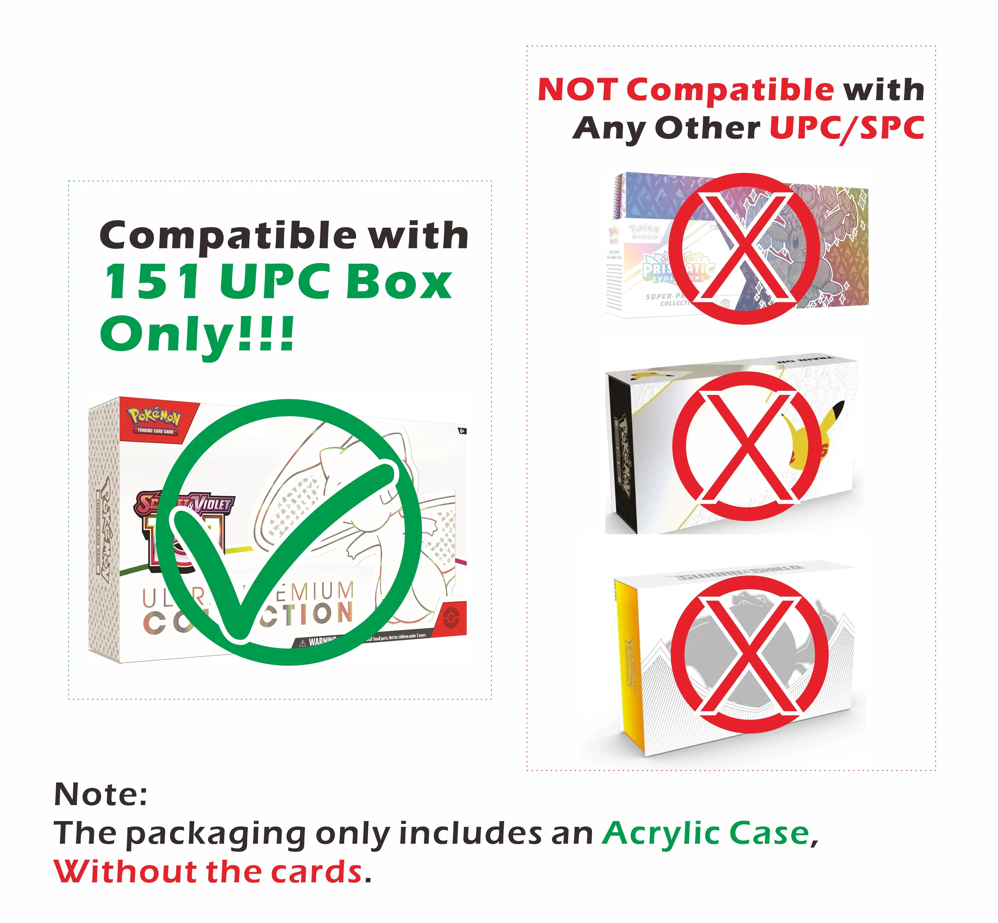 حافظة عرض مغناطيسية من الأكريليك لـ 151 UPC حافظة 5 مللي متر صندوق تخزين أكريليك شفاف لمجموعة القرمزي والبنفسجي 151 Ultra Premium