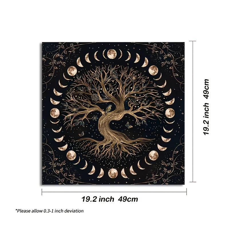 Tarot Cloth Small Tarot Cloth Astrology Sun Moon Phases Paganism Sorcery Universal Home Decoration General Occasions 128