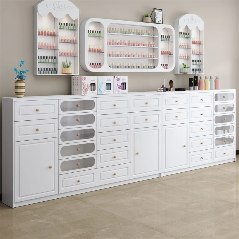 Display cabinet Nail art cabinet Floor cabinet Nail polish glue storage cabinet Wall cabinet Nail polish swatch Nail art side