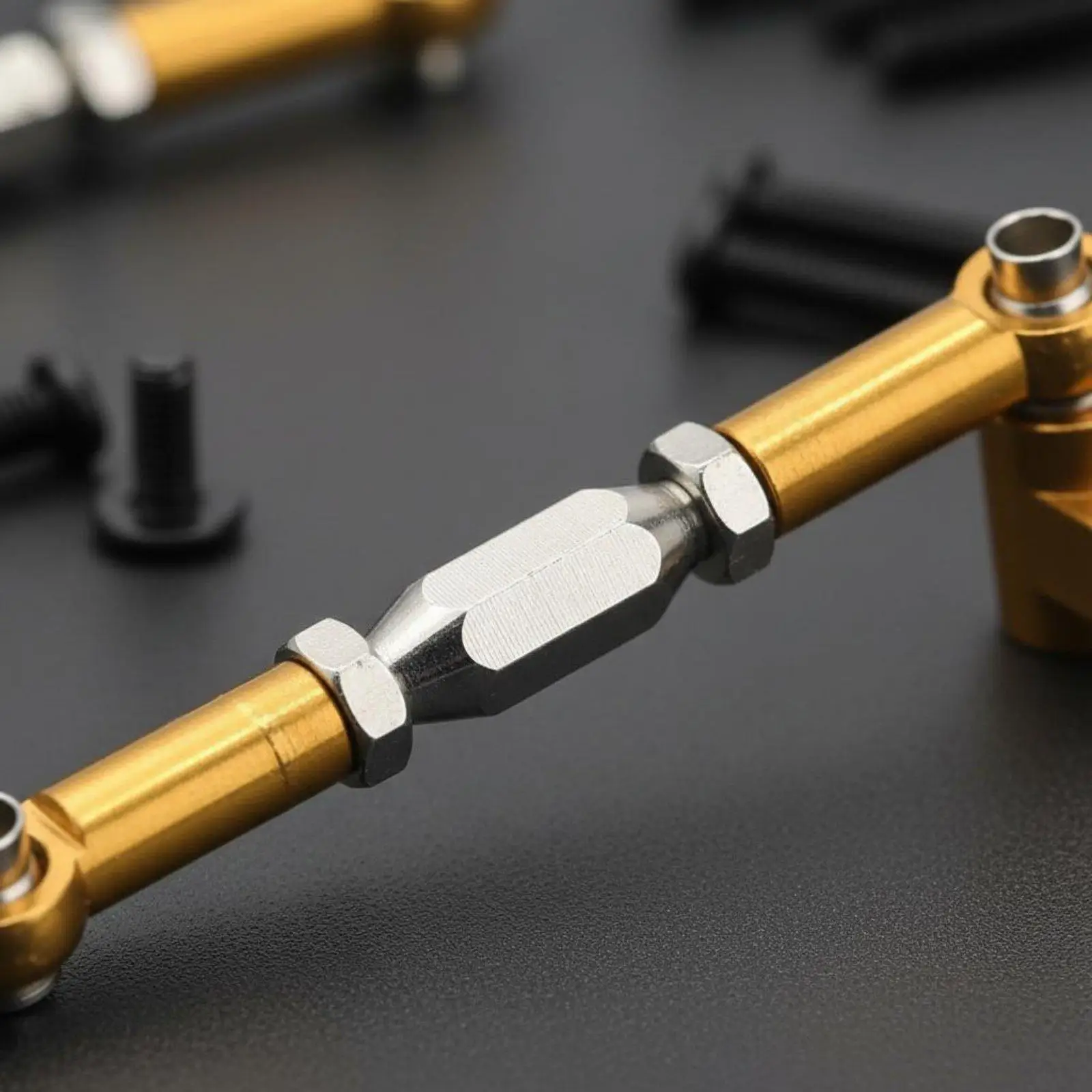 RC Car Steering Tie Rods Easy Installation Adjustable Pull Rod Reduces Vibration