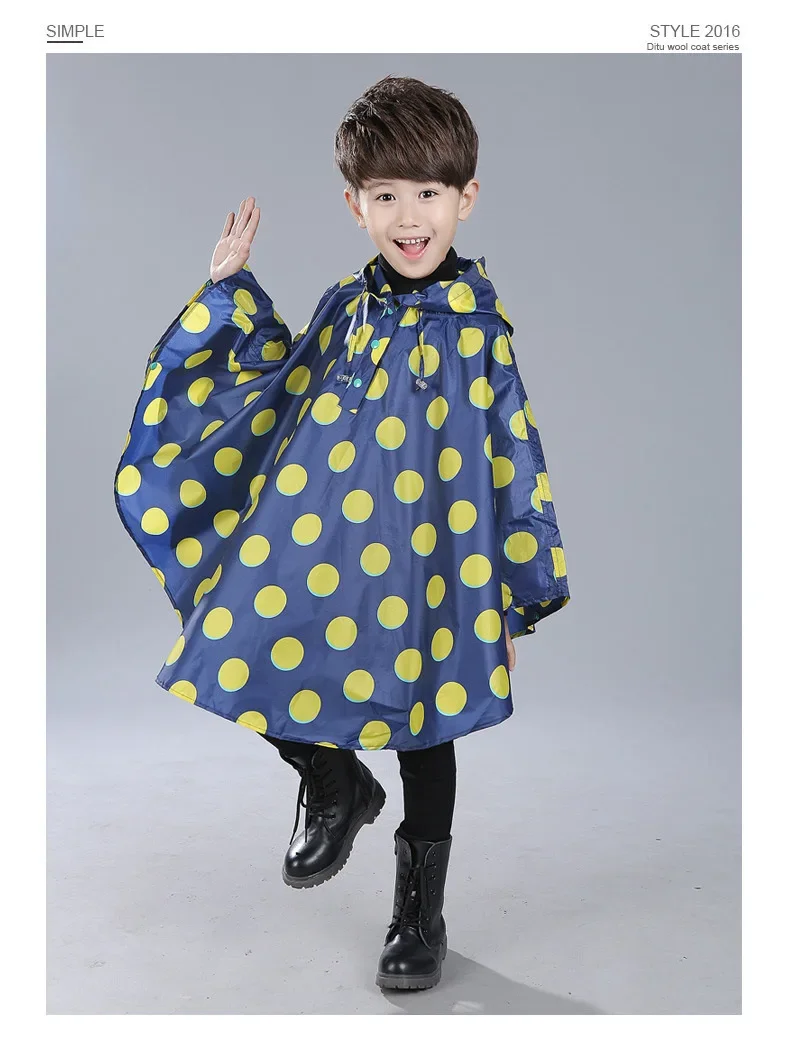 Children Raincoat Kids for Girls Boys Cute Waterproof Child Rain Coat Cover Poncho Rainwear Hooded Impermeable Kid Raincoats