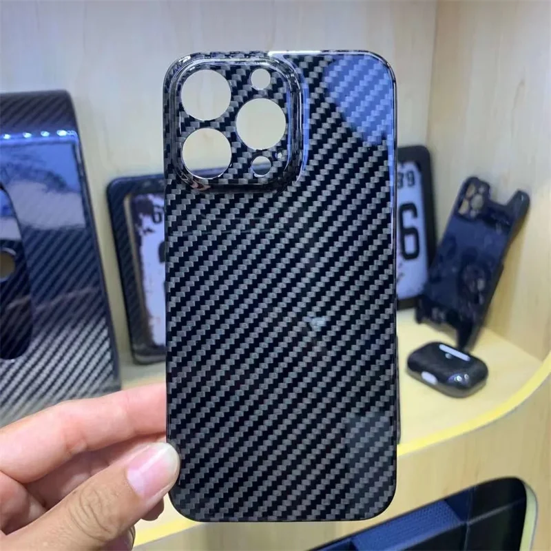 Carbon Fiber Case for IPhone 13/14/15 Pro Max Case Aramid Fiber Cover Materials Ultra-thin for IPhone15 Phone Cover Case