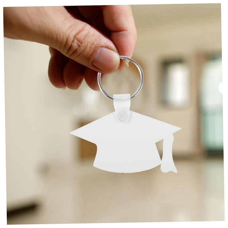 Graduation Keys Couple Keychains Couples Gift Sublimation Blank Key Rings Blank Heat Transfer 30 Pcs