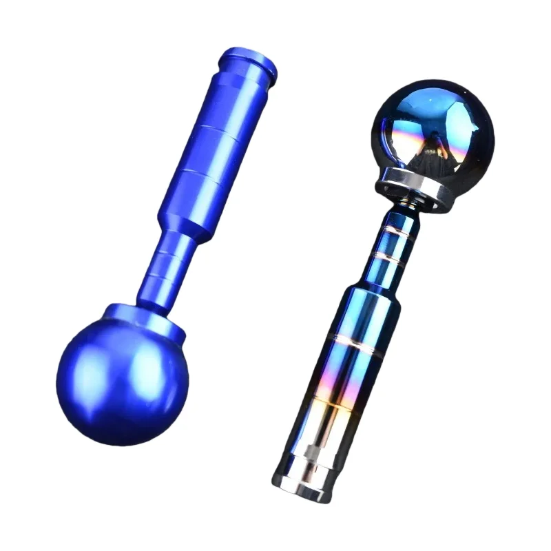 Car Accessory Blue Titanium Aluminum Alloy Gear Shift Knob And Rod, Universal for Manual Transmission