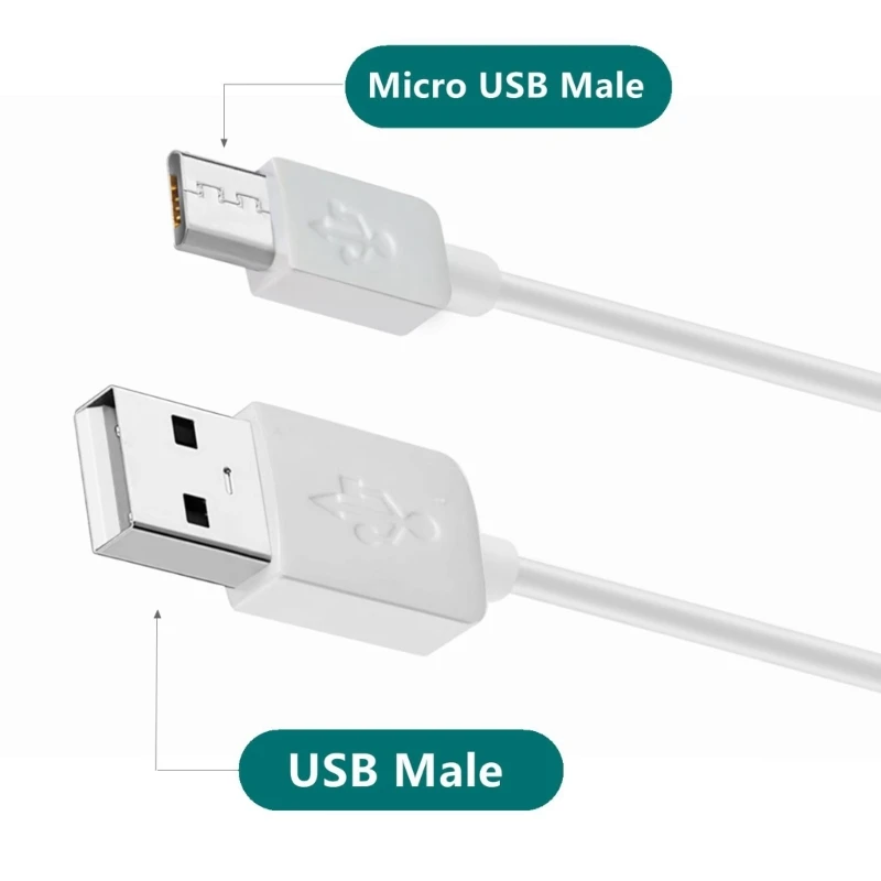 سلك شحن USB قوي إلى Micro USB لكابل إمداد الطاقة لكاميرا CCTV قوي وسهل الاستخدام فقط للشحن 448F