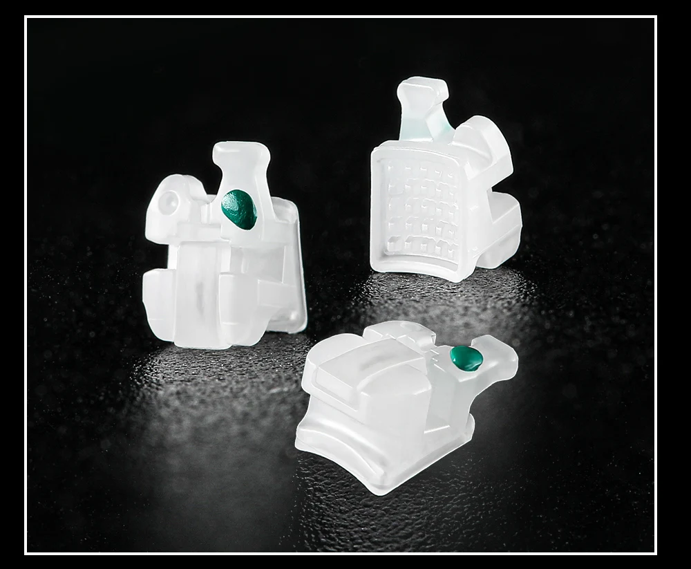 AZDENT Dental-Brackets, kieferorthopädische Zahnspangen, selbstligierend, aus Keramik, transparent, Roth/MBT 0,022, Haken 3-4-5 mit Öffnungswerkzeug, 20 Stück – Detail 13