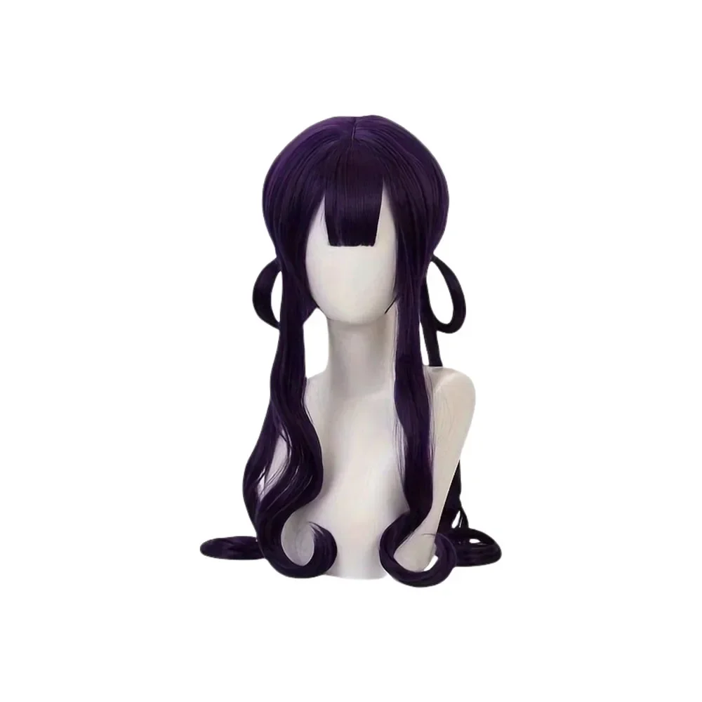 

Anime Akane Aoi Cosplay Wigs Braided Curly Hair Purple Long Heat Resistant Synthetic Hair Wig For Halloween Holiday Party