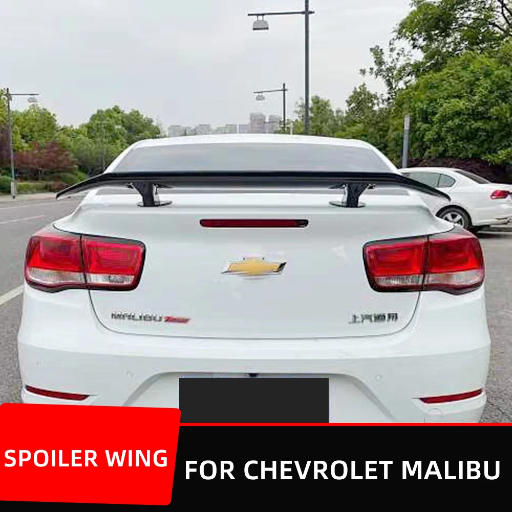 Rear Trunk Lid Boot Spoiler Wings For Chevrolet Chevy Malibu Sedan 4 Door 135CM Car Tuning Style Black ABS Plastic Accessories