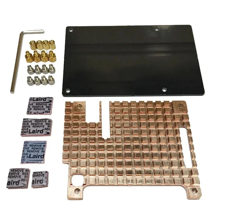 

Защитный корпус радиатора из чистой меди, защитный корпус пассивного охлаждения, металлический корпус, подходит для модуля Raspberry Pi4B