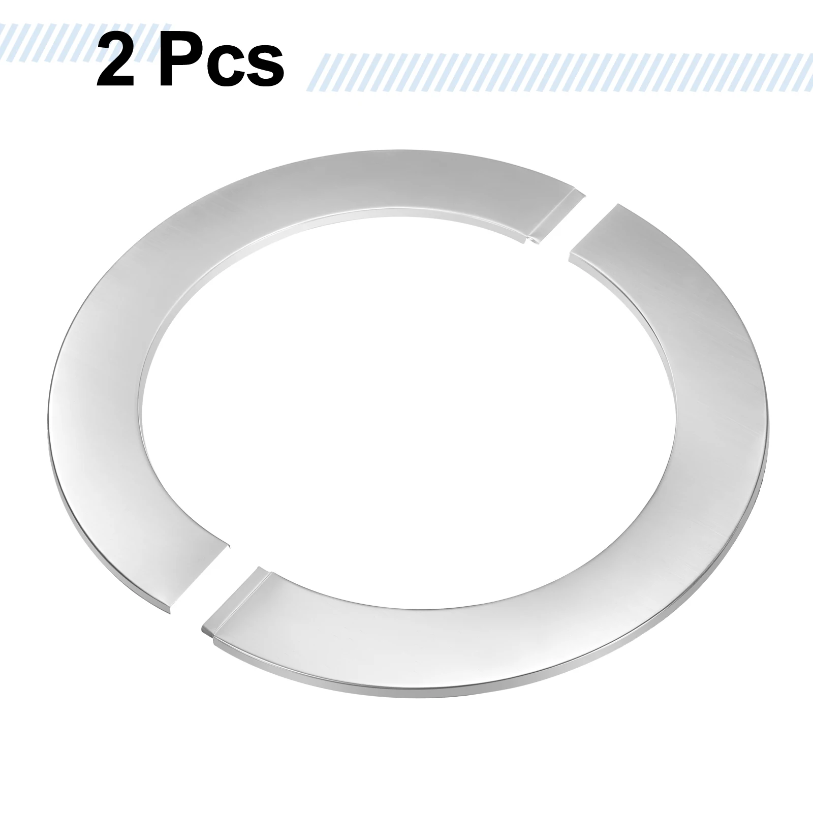 

Uxcell 2pcs Wall Split Flange 22mm-172mm Stainless Steel Round Self-Adhesive Split Flange Pipe Cover Clip-on Escutcheon Collar